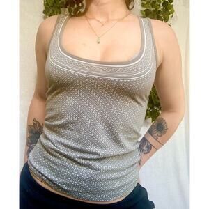 Twenty8twelve by S.Miller Gray and White Boho Tank Top Shirt Size XS